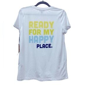 New! Halogen crew neck short sleeve t-shirt, cotton, white, size women's medium